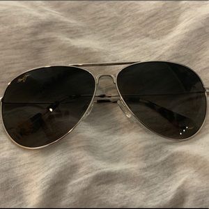 silver maui jim mavericks aviators
